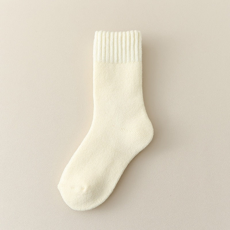 Unisex Thickened Children’s Fleece-lined Mid-Calf Socks-3