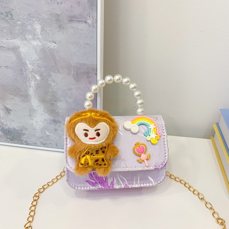 Stylish Cartoon Cute Little Monkey Girls’ Shoulder Bag-9