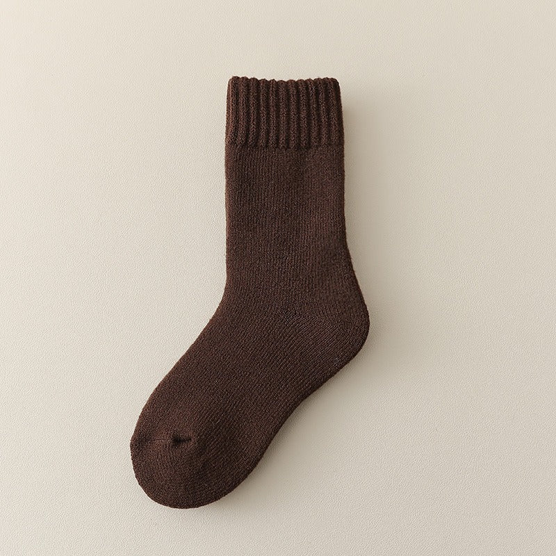 Unisex Thickened Children’s Fleece-lined Mid-Calf Socks-6