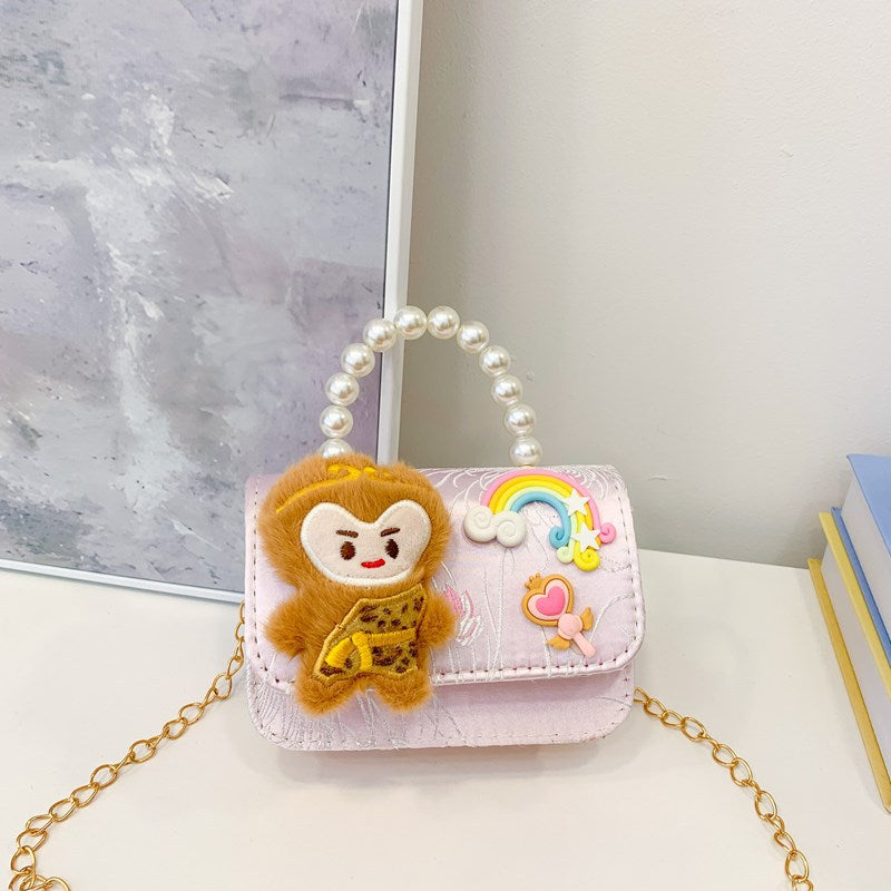 Stylish Cartoon Cute Little Monkey Girls’ Shoulder Bag-8