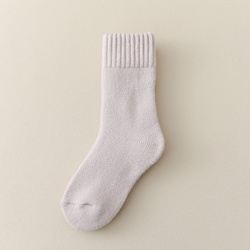 Unisex Thickened Children’s Fleece-lined Mid-Calf Socks-7