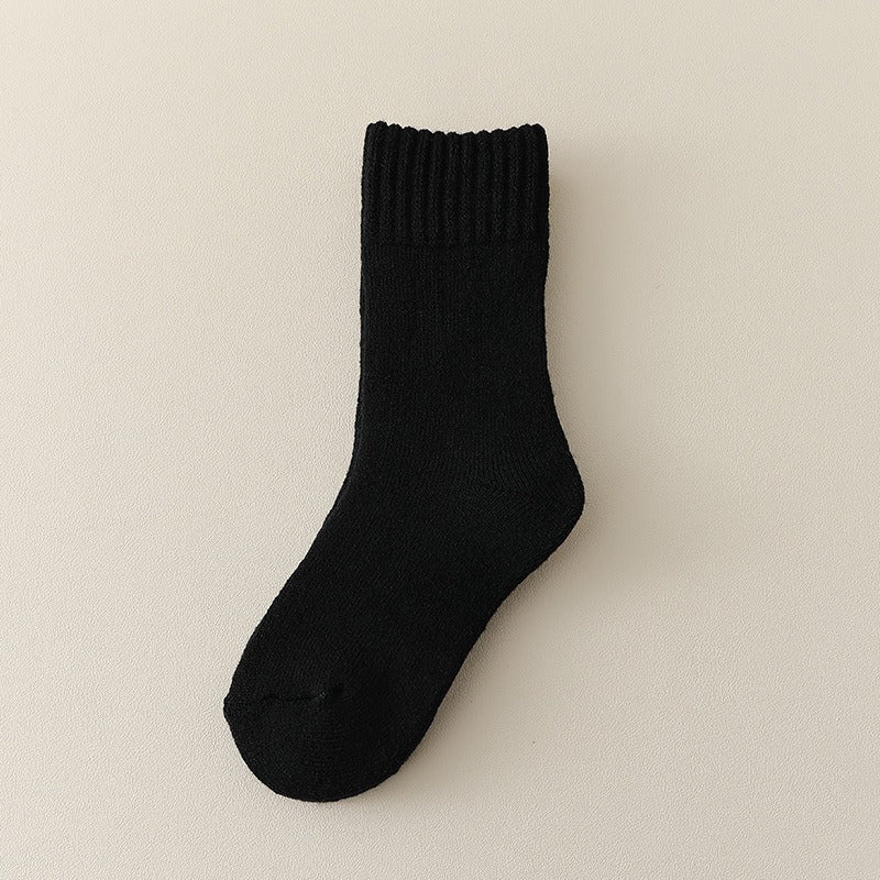 Unisex Thickened Children’s Fleece-lined Mid-Calf Socks-5