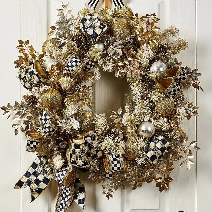 MacKenzie-Childs Glam Up 28" Illuminated Christmas Wreath – BNIB, Luxury Holiday Decor